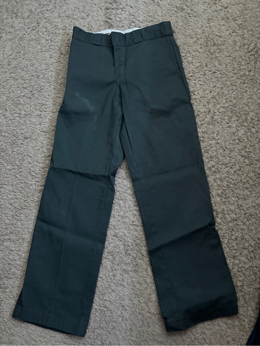 Men's Grey Straight-Leg Pants - Classic Workwear